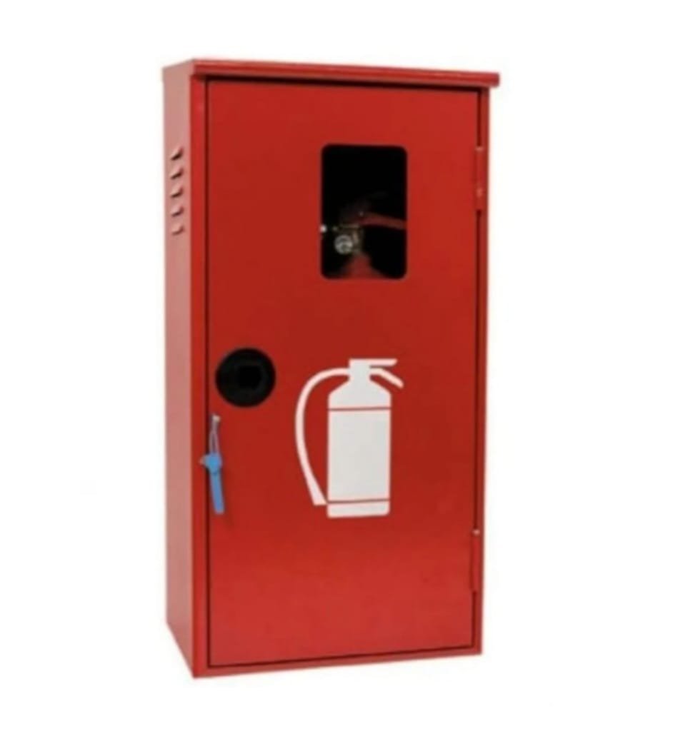CASSETTA PORTA ESTINTORE IN LAMIERA VERNICIATA ROSSO RAL 3000